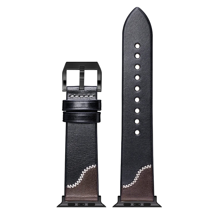 Bicolor Leather Apple Watch Band Series 10 & Ultra 41–49mm – MAIKES
