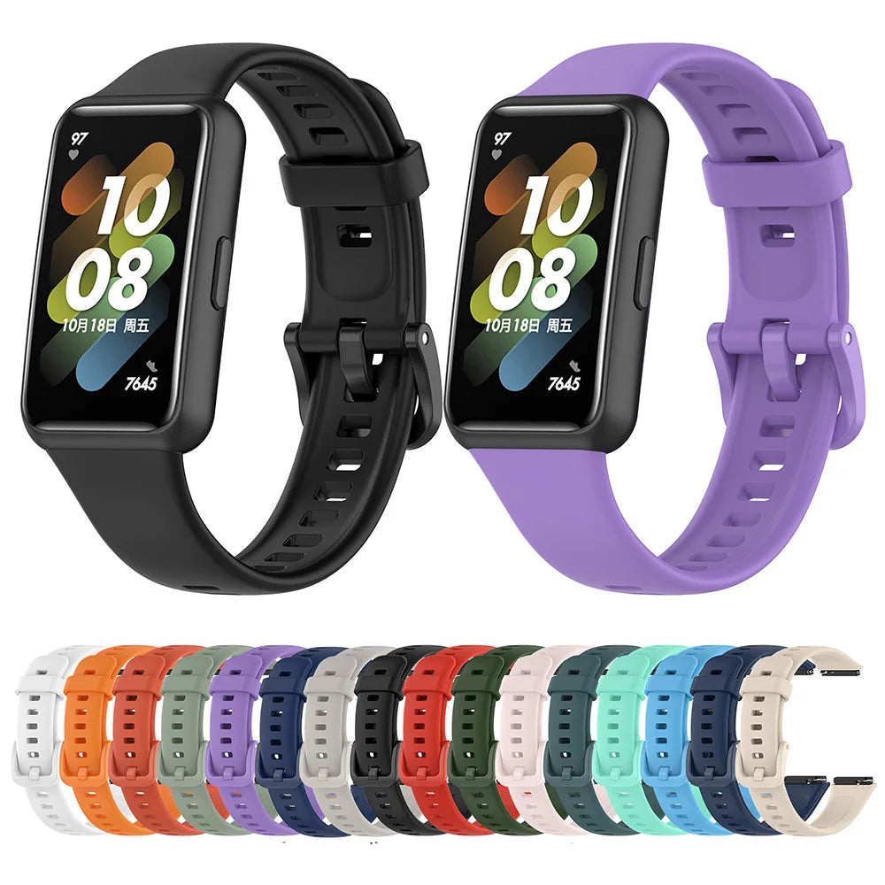 Soft Silicone Watch Strap for Huawei Band 7