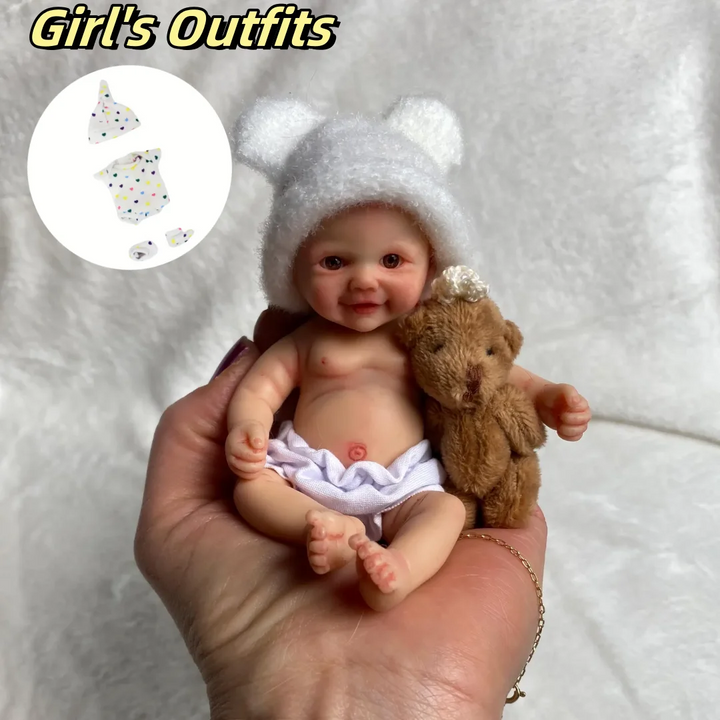 14–15 cm Cuddly Mini Palm Silicone Reborn Doll