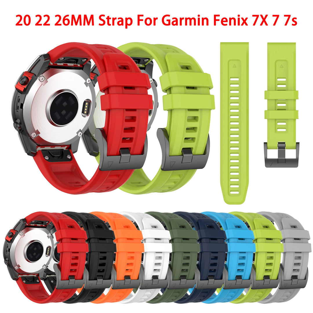 EasyFit Silicone Watch Strap for Garmin Fenix Series (20-26mm)