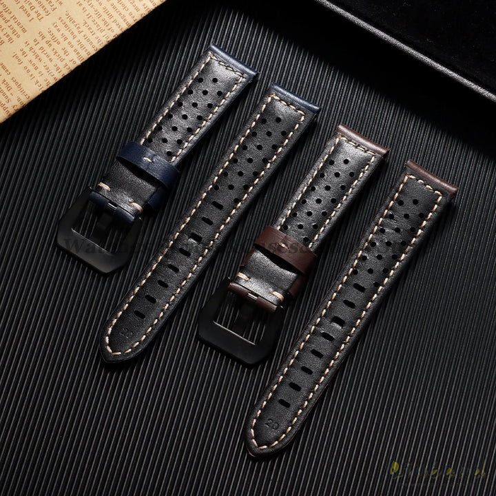 Handmade Cowhide Breathable Leather Watch Band 18mm 20mm 22mm 24mm 26mm for Panerai for Omega Men's Strap Watchband Accessories