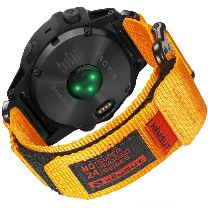 HEMSUT Nylon Quickfit Watch Band 20-26mm for Garmin Fenix, EPIX, MK3,