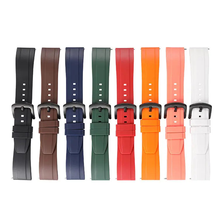 Silicone Rubber Watch Band 20–26mm (Quick Release, Waterproof)