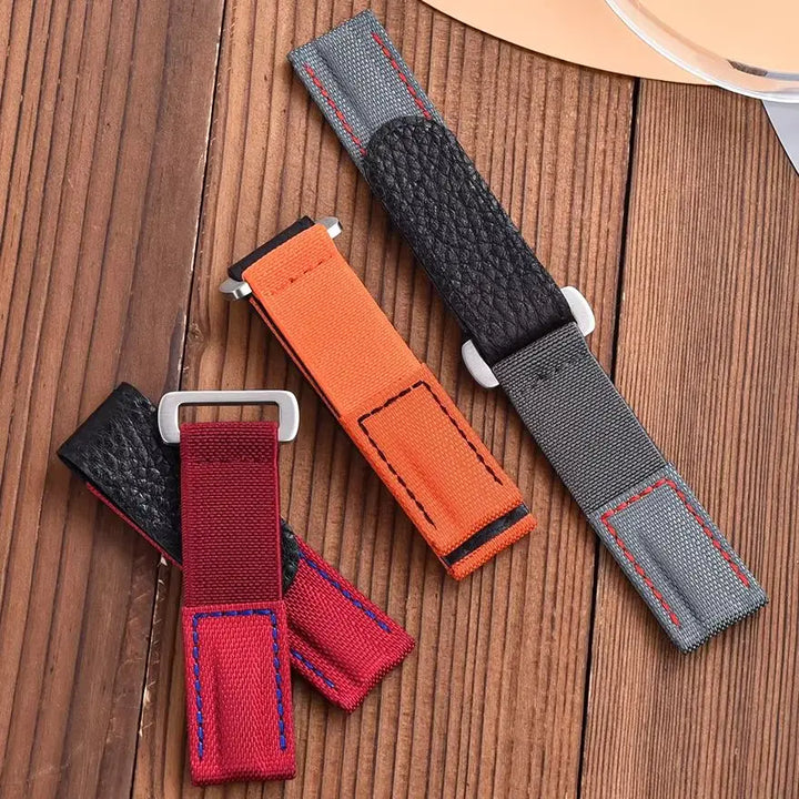 Hook & Loop Nylon Watch Strap – 20mm Sports Canvas for Omega, Seiko, Cartier