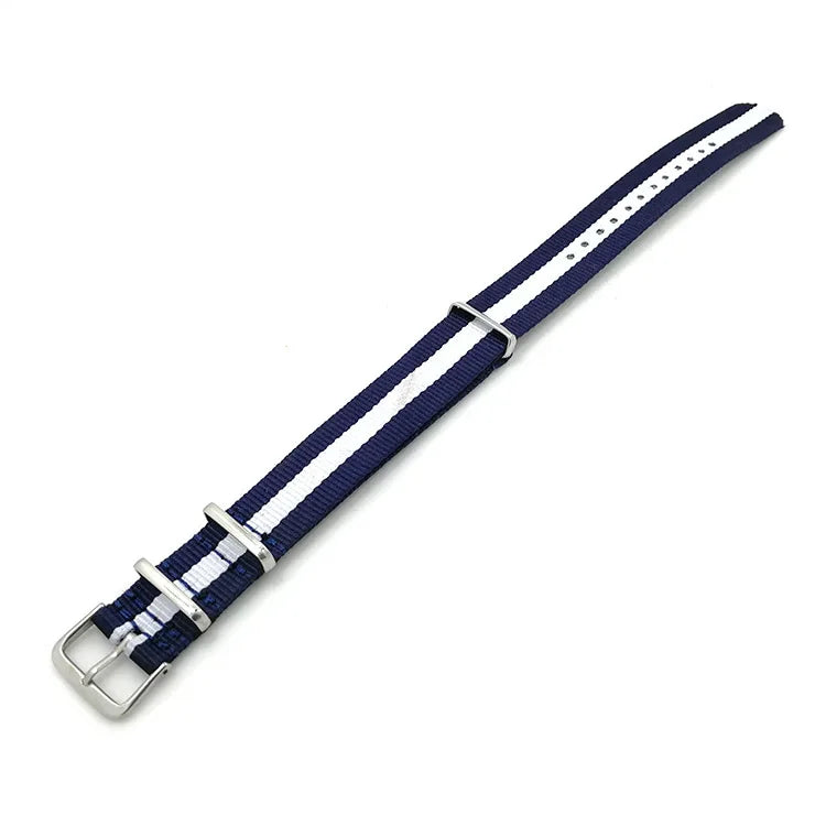 Fabric Nylon Woven Watch Strap 14–22mm (Steel Buckle)