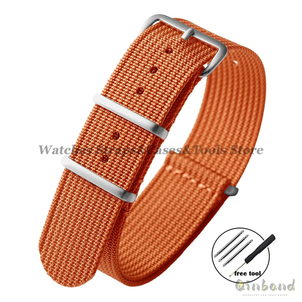 Ribbed Strap Ballistic Fabric Watch Strap Replacement 18mm 19mm 20mm 22mm for Samsung Galaxy Watch7/6/5/4 Quality Nylon Bracelet