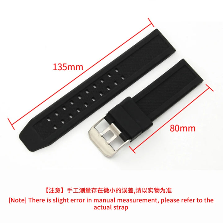 Waterproof Silicone Watch Band 20–23mm for Luminox 3051.BO (Outdoor,