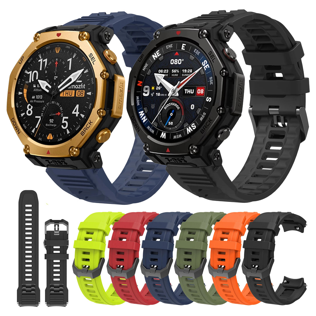 Silicone Strap & Protective Case for Amazfit T-Rex 3 Pro – 48mm Replacement Band