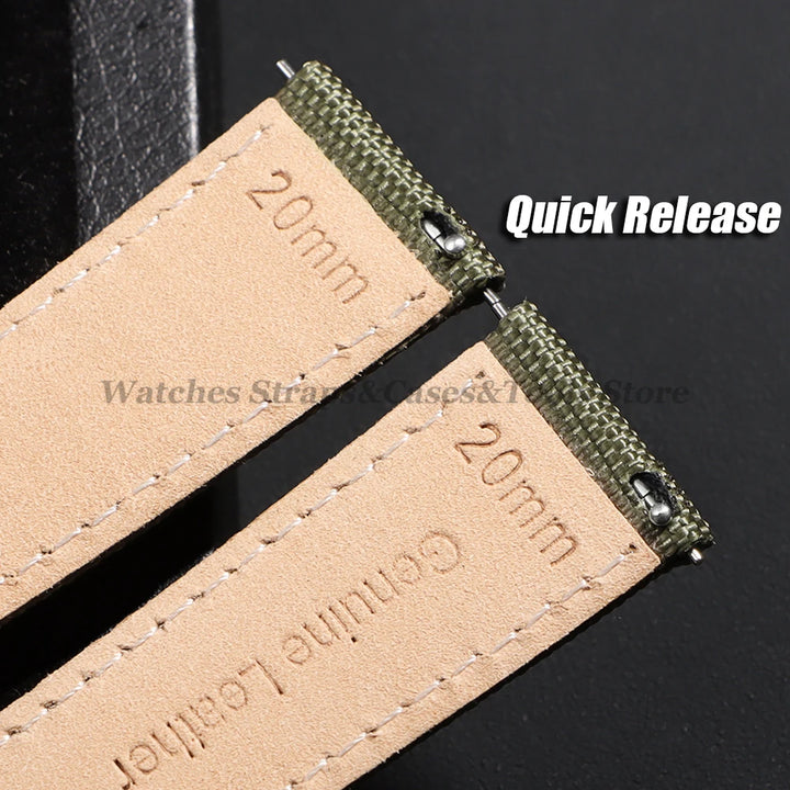 Sailcloth Nylon Watch Strap – 20-22mm Butterfly Buckle