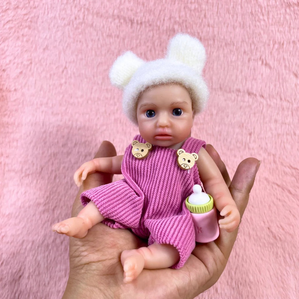6" Mini Silicone Loulou Awake Reborn Baby Doll