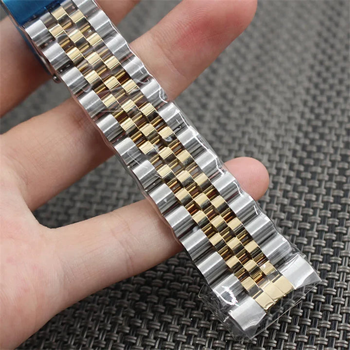 Luxury Curved End Watch Band for Rolex DATEJUST Jubilee Stainless Steel Bracelet Accessories 18mm 19mm 20mm 21mm Metal Belt