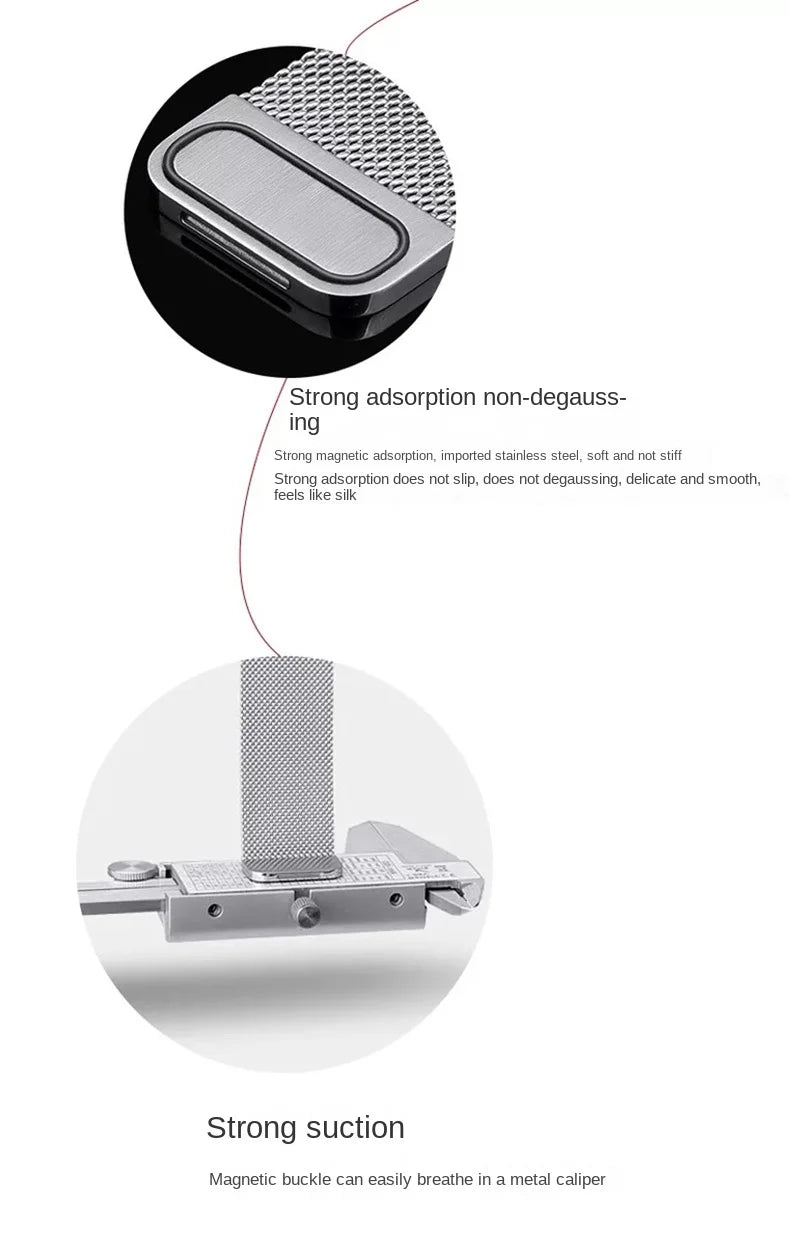 Stainless Steel Milanese Magnetic Watch Strap (18–22mm)