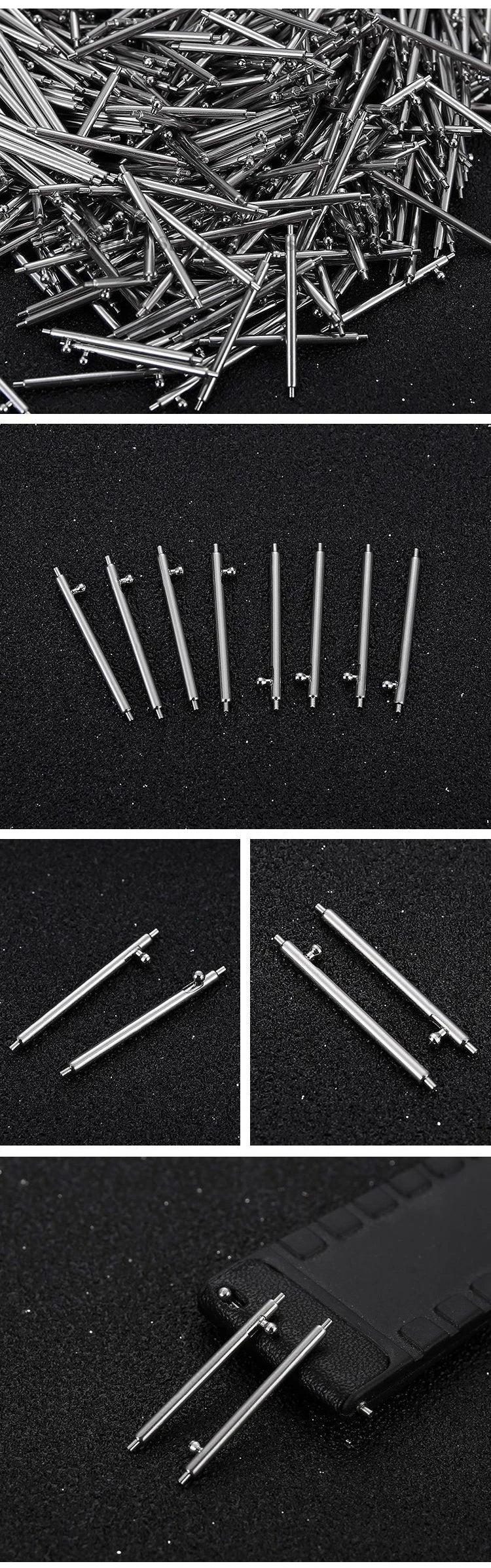 20‑Piece Quick-Release Watch Pins – 1.5/1.8mm, 12–24mm Spring Bars