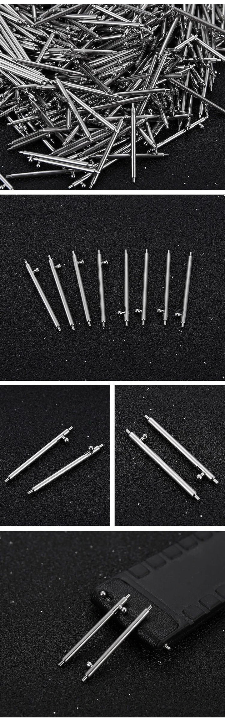 20‑Piece Quick-Release Watch Pins – 1.5/1.8mm, 12–24mm Spring Bars