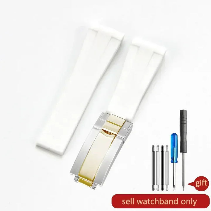 20mm Silicone Rubber Watch Strap for Rolex Models