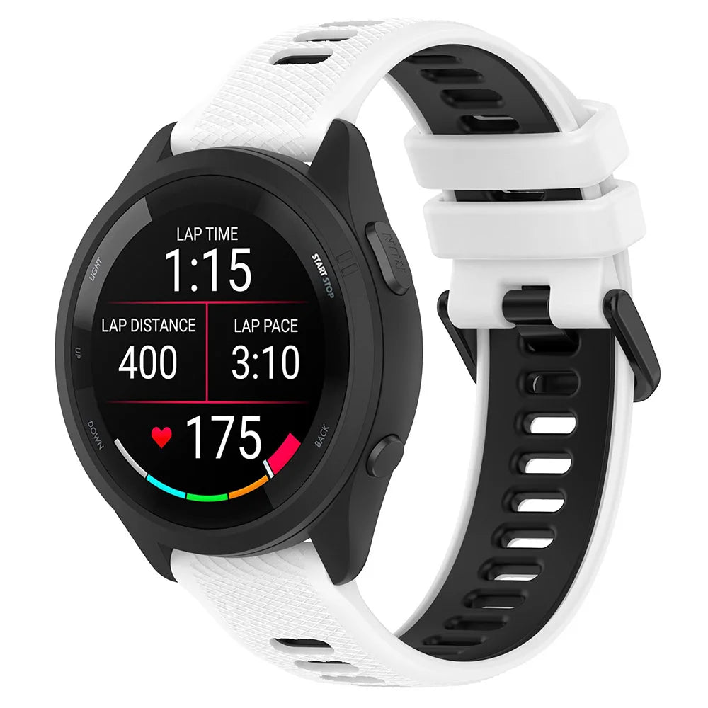 Silicone Strap for Garmin Forerunner 165/245/255/265 & Huawei Watch GT4/GT5 – 18/20/22mm