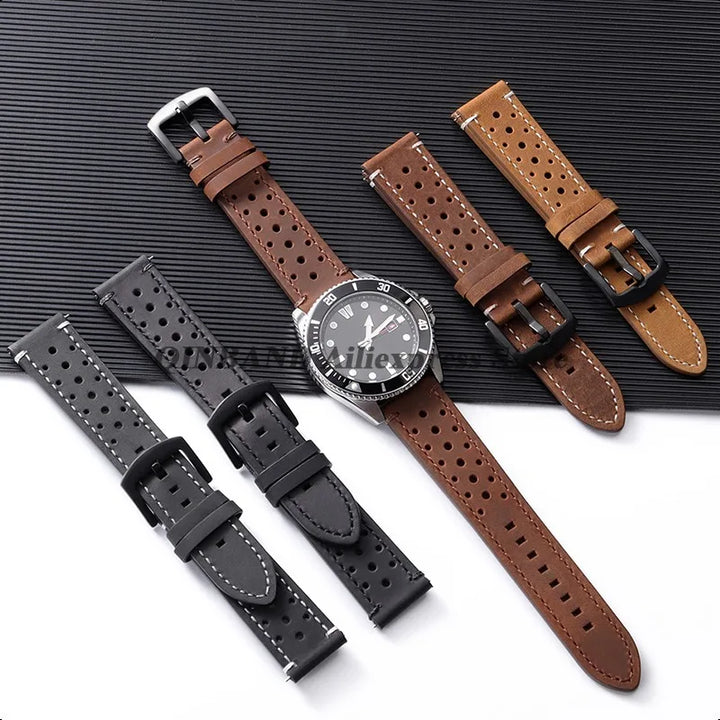 Soft Cowhide Leather Watch Band 18–24mm for Huawei Watch GT4/GT5