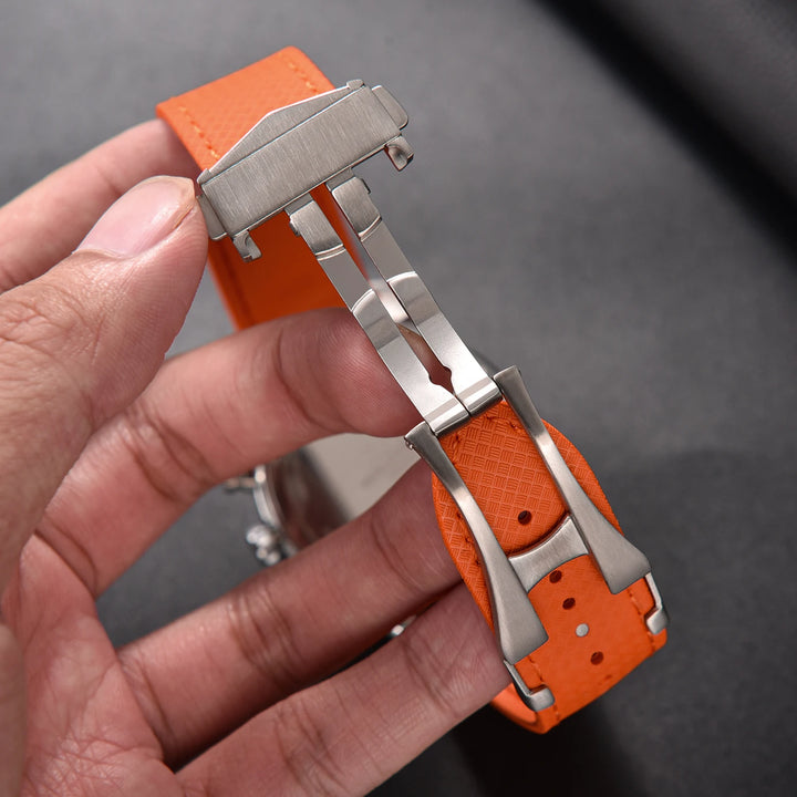 NATOBELT New Design FKM Rubber Watch Strap 20mm 22mm Folding Pin Buckle Quick Release For Omega X Swatch MoonSwatch Seiko