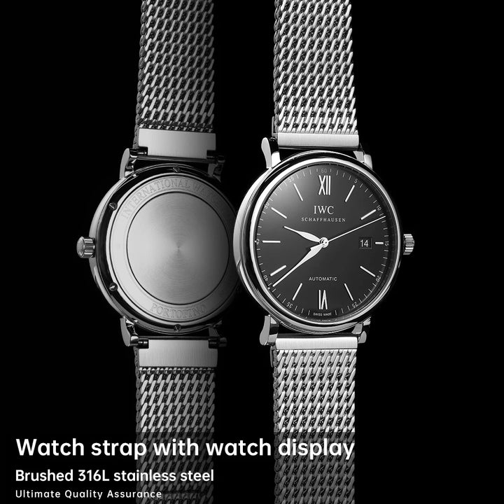 Luxury 316L Stainless Steel Brushed Watch Band, Milanese Mesh Watch Strap, For Rolex IWC OMEGA Watch Accessories