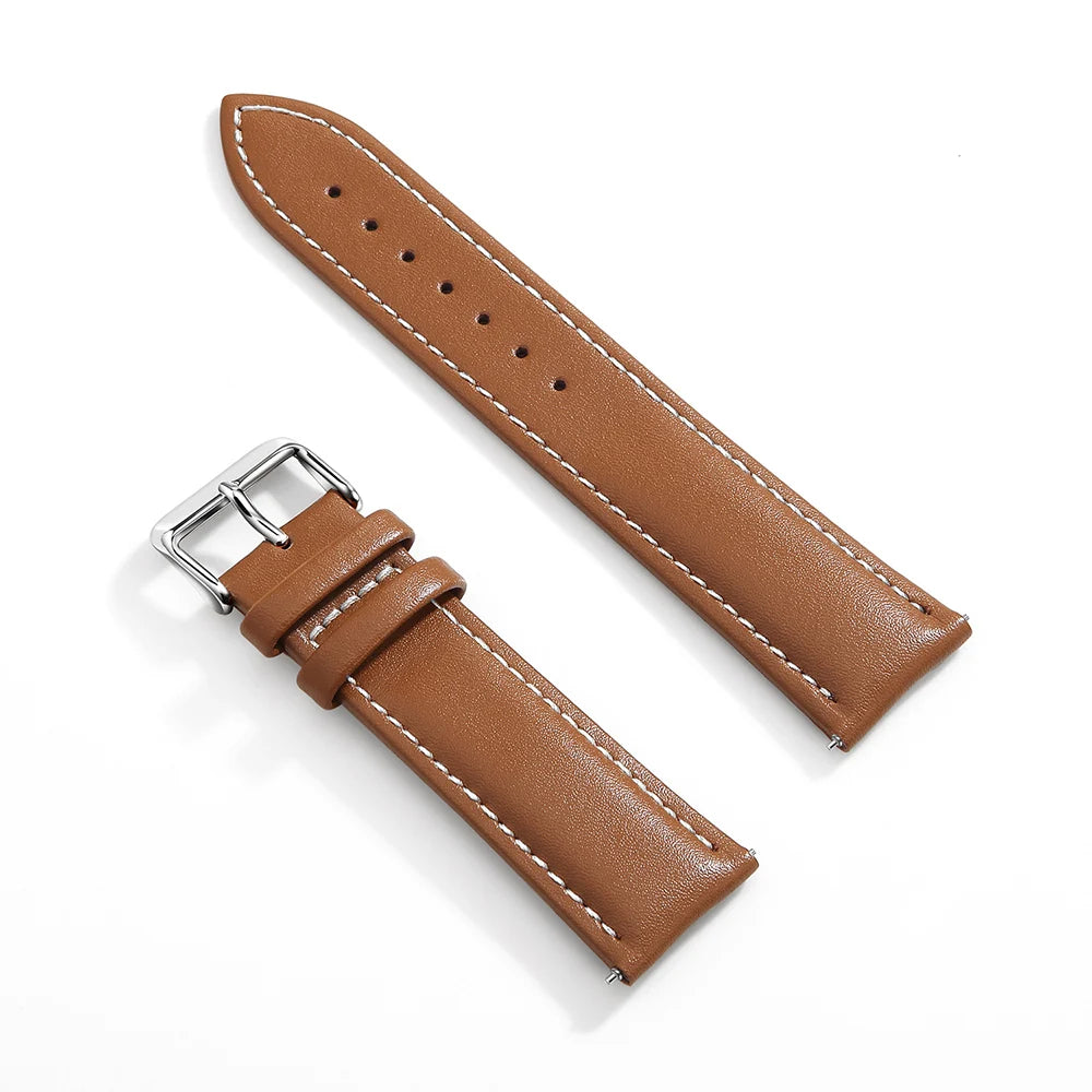 Top Grain Genuine Leather Watch Strap – 12–24mm, Quick Release