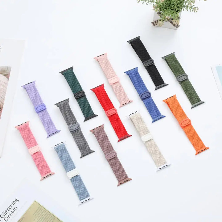 Strap For Apple watch band 44mm 42mm 40mm 45mm 46mm 41mm 49mm Braided Solo Correa Bracelet iWatch Series 9 8 10 7 6 5 4 se Ultra