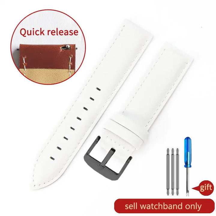 DW Classic Genuine Leather Watch Strap – 14–22mm, Waterproof & Soft
