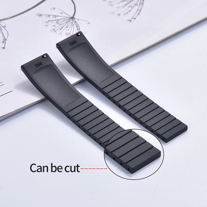 High-Quality CTS FKM Rubber Watch Strap – 18–22mm Quick Release with Spring Clasp, Diver Colors