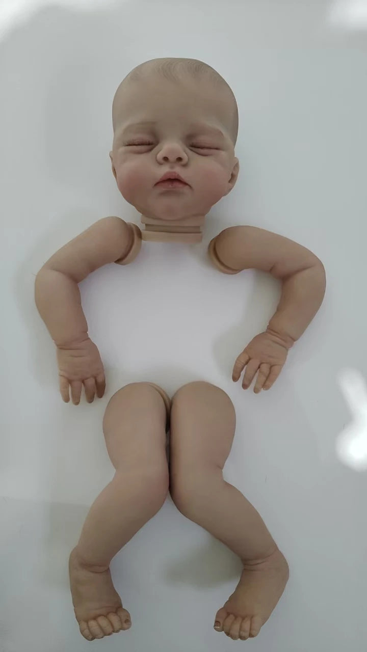 19″ Lily & Irys Painted Twin Reborn Doll Set – Soft Cloth Body, Hand‑Painted Veins