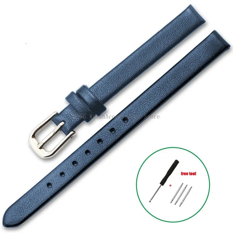 Universal Slim Soft Leather Watch Strap – 6–16mm, Cowhide