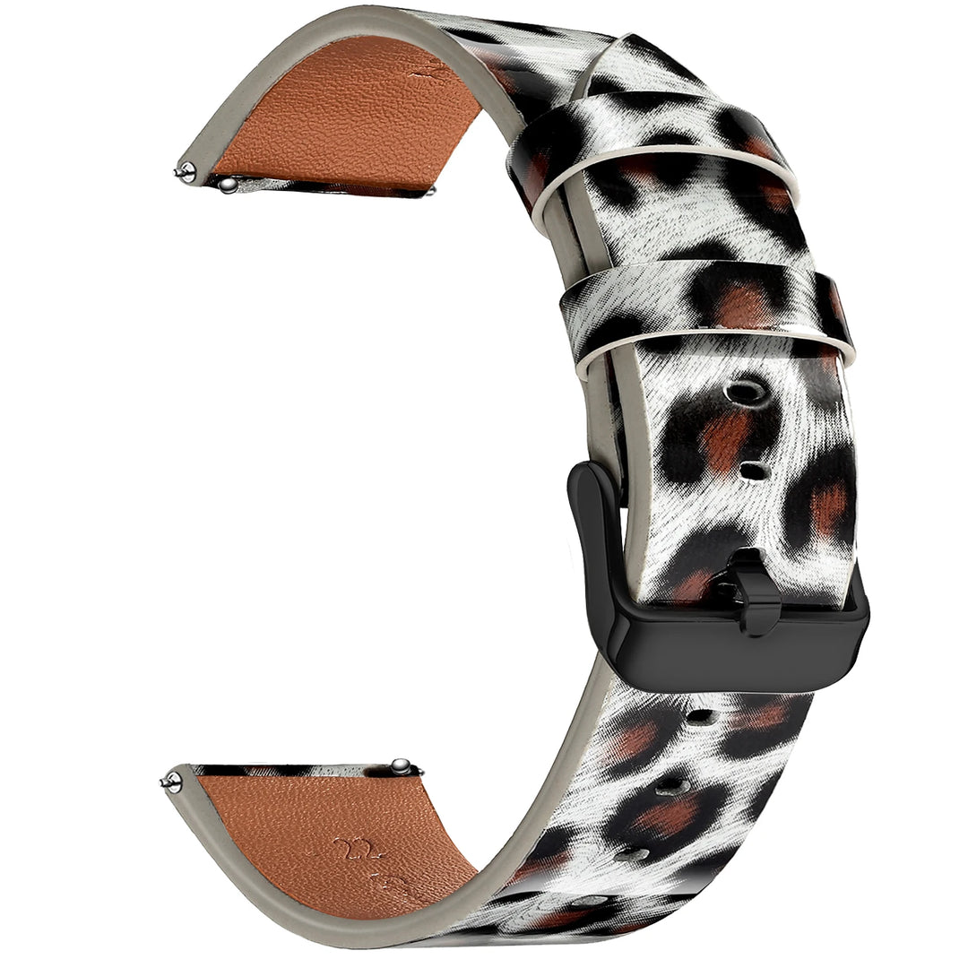 Leopard Print Leather Watch Strap 20/22mm (Quick Release)