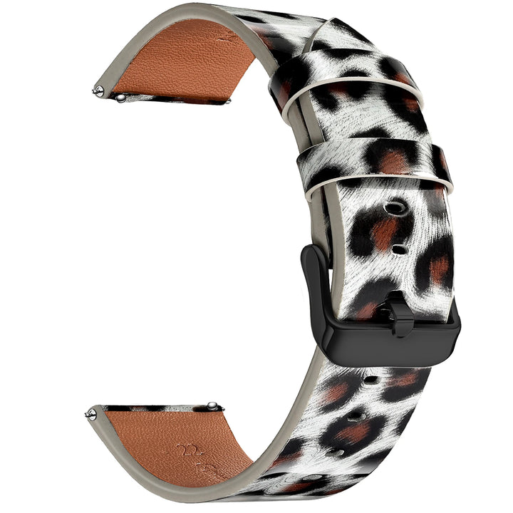 Leopard Print Leather Watch Strap 20/22mm (Quick Release)