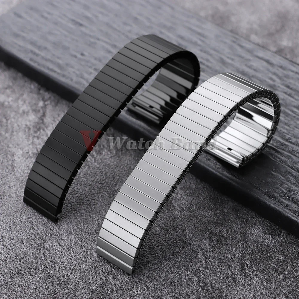 NEW Quick Release Stainless Steel Elastic Stretch Strap 14/16/18/20/22mm Watch Band Accessories Bracelet Metal Expansion Straps