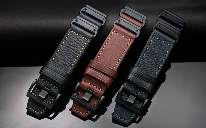 HEMSUT Leather Watch Band for Garmin Fenix, Forerunner & More