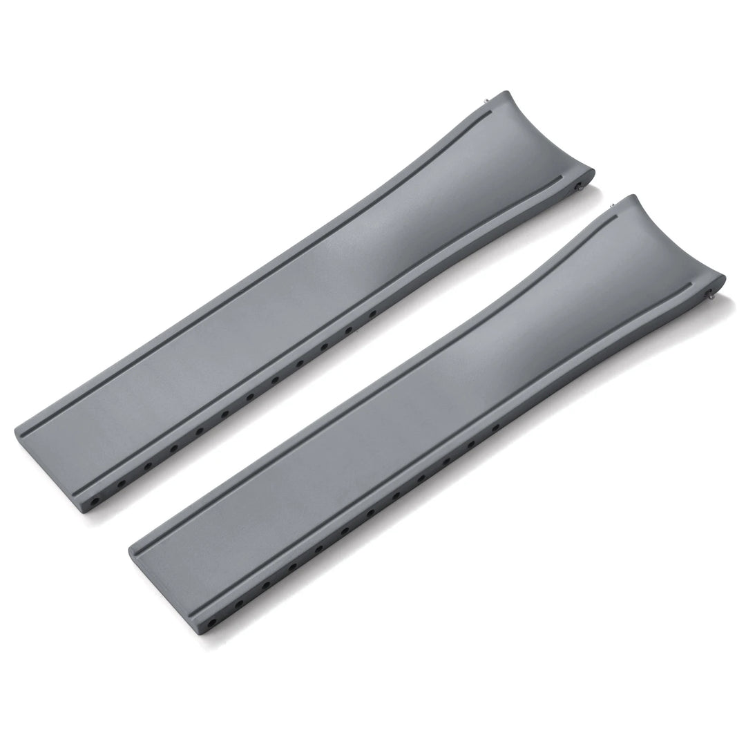 Premium Grade Curved Rubber CTS Strap 20mm 22mm Quick Release Butterfly Buckle Watch Bands FKM Rubber Strap For Cut To Size