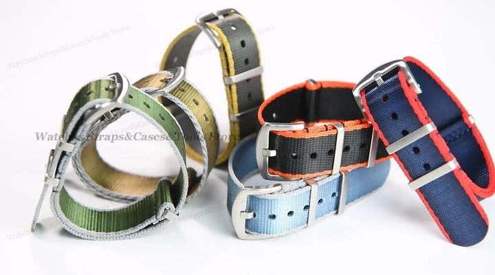 18mm 20mm 22mm Soft Nylon Watchband Bracelet Army Military Men Sport Strap for Omega 007 for Seamaster 300 Replacement Wristband