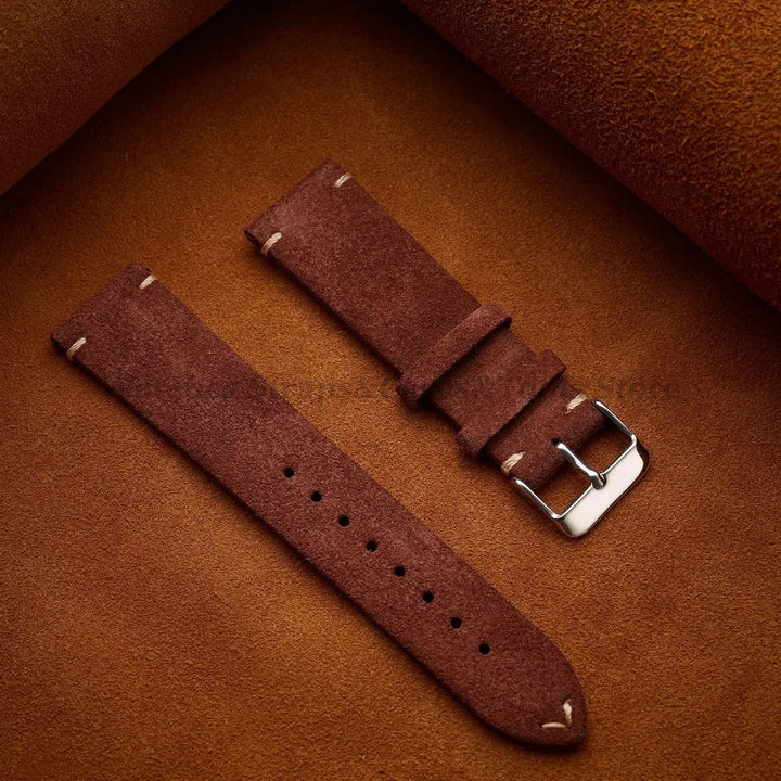 Soft Suede & Calfskin Quick Release Watch Strap for Huawei GT3/GT4 – 14-22mm