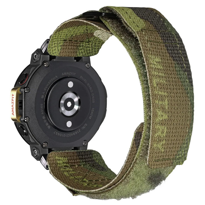 Hemsut Watch Bands For Huami Amazfit T-Rex 2/T-Rex 1/Pro Millitary Camouflage Nylon Sports Strap With Woven Loop Design