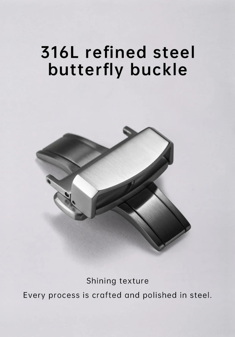 Maikes Stainless Steel Butterfly Watch Buckle 18-20mm