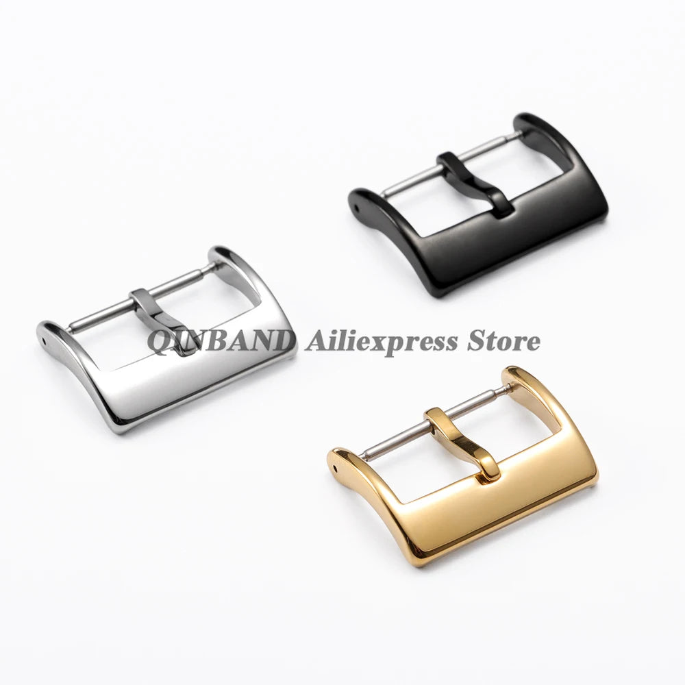 304L Stainless Steel Pin Watch Buckle 16–20mm (Matte/Polished,