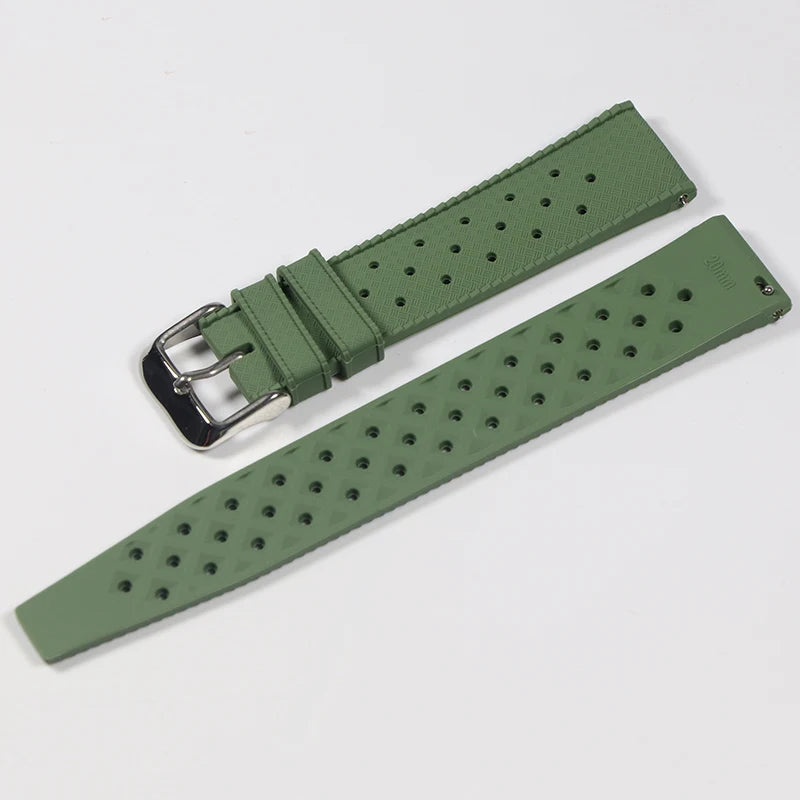 Tropical Rubber Quick-Release Watch Strap – 18–22mm