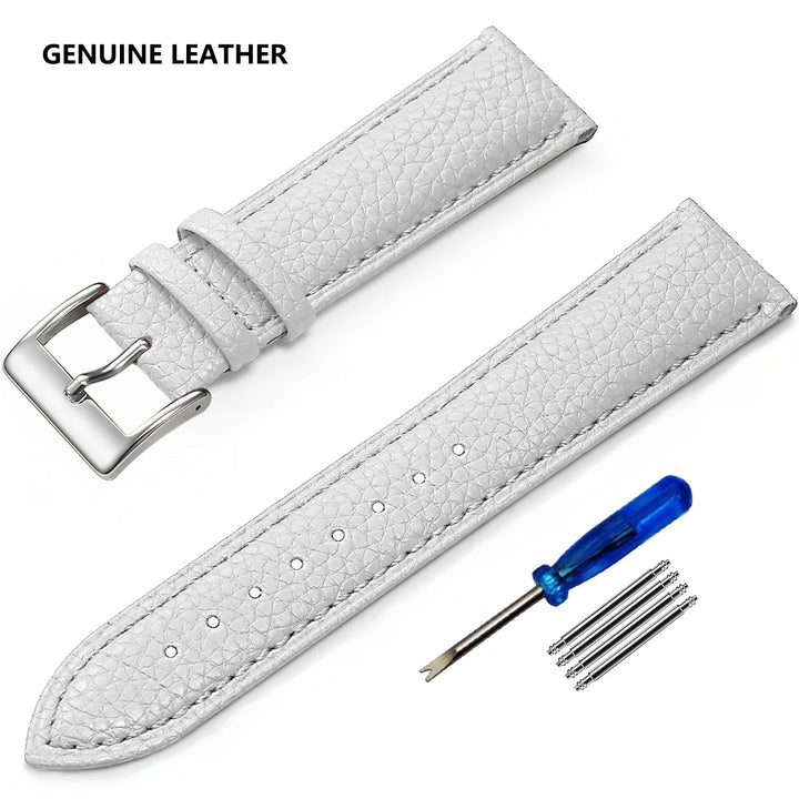 SAMCO Genuine Leather Watch Band 12–24mm (With Tool)