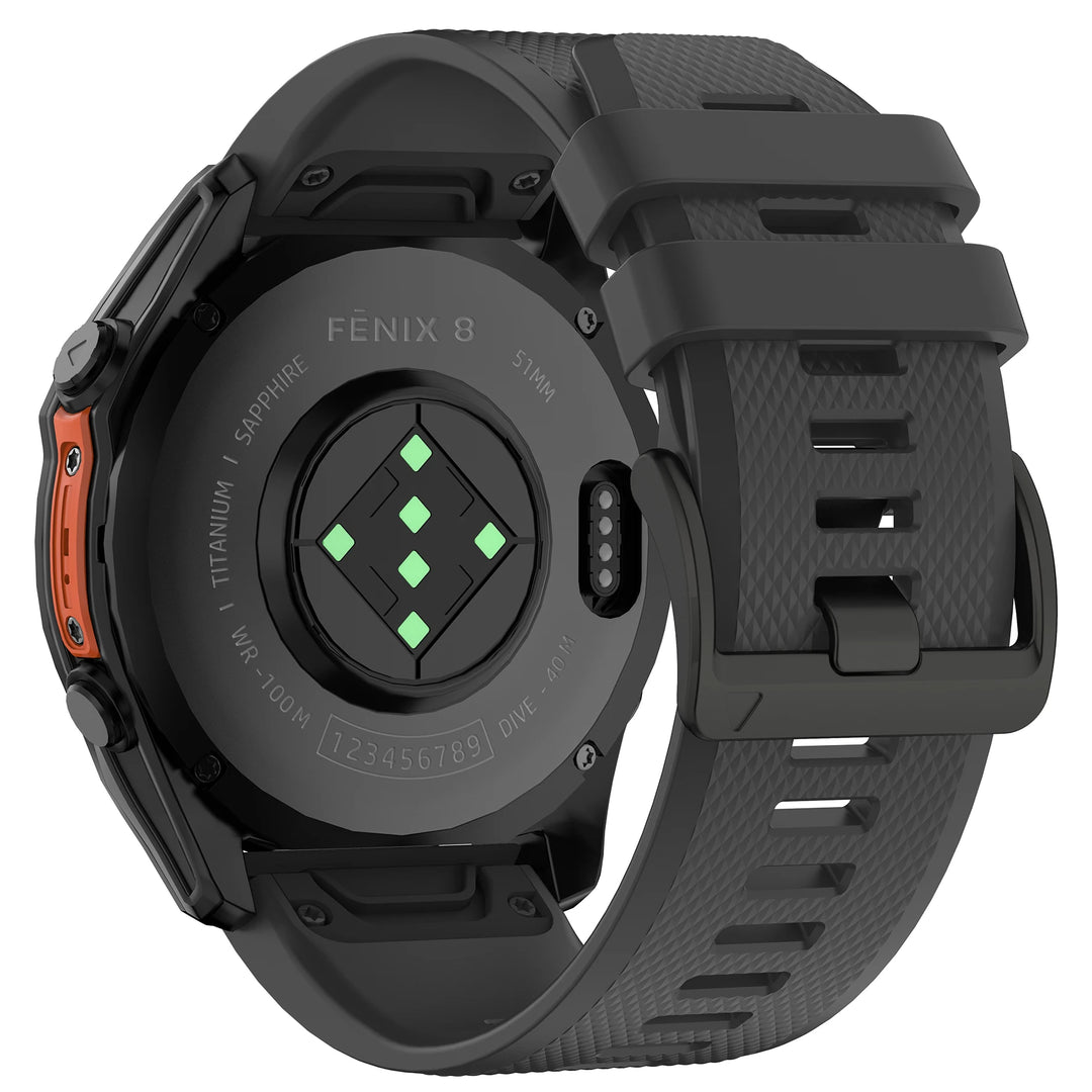 QuickFit Silicone Watch Strap 22/26mm for Garmin Fenix 5–8 & Epix Pro