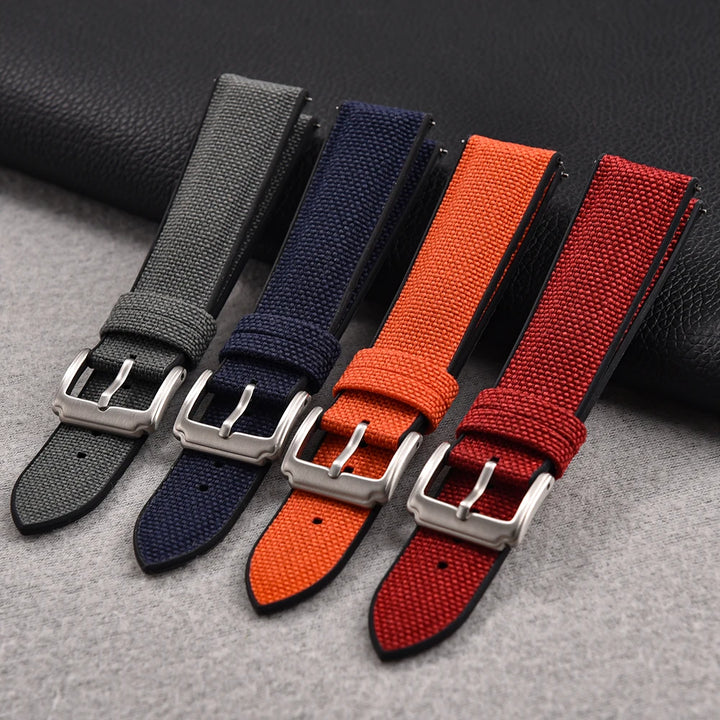 JUELONG New Design Sailcloth Rubber Strap Quick Release Waterproof Watch Bands 18mm 19mm 20mm 21mm 22mm Canvas Nylon Wristband