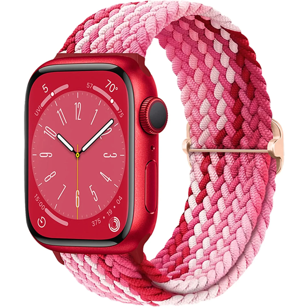 Strap for Apple Watch band 44mm 45mm 49mm 42mm 40 41 46mm Elastic Braided Solo bracelet correa Series 9 10 11 8 7 6 5 SE Ultra 3