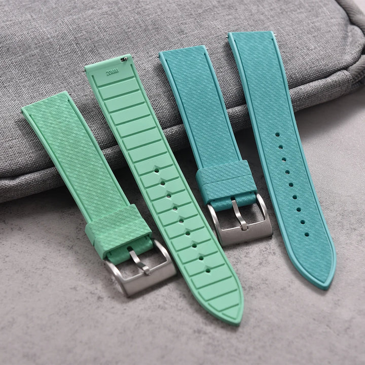 NATOBELT Mosaic FKM Rubber Watch Strap 20mm 22mm Quick Release Fluoro Rubber Watch Bands Diving Waterproof Soft Wristband