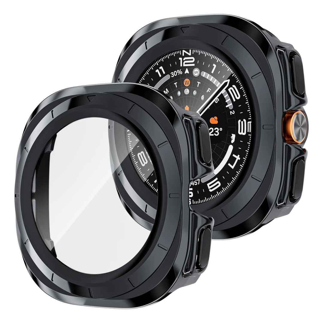 Samsung Galaxy Watch Ultra 47mm Case with Tempered Glass & Hard PC Bumper