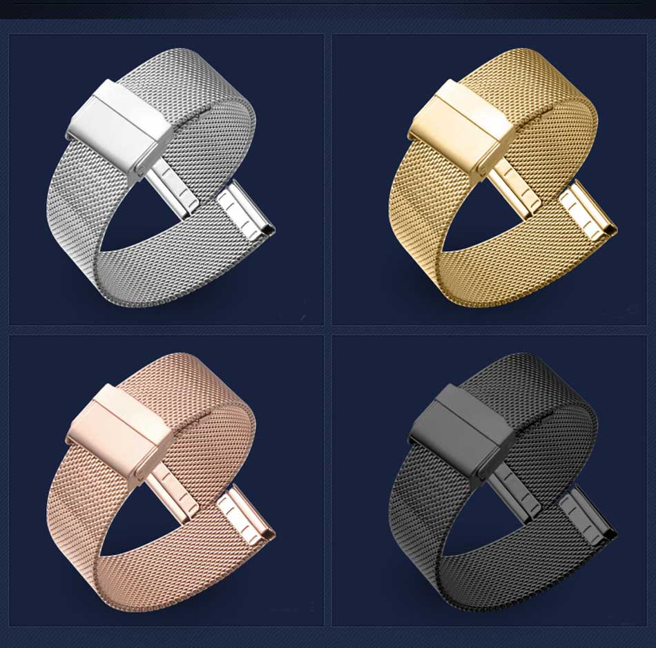 Universal Milanese Stainless Steel Watch Strap (12–24mm)