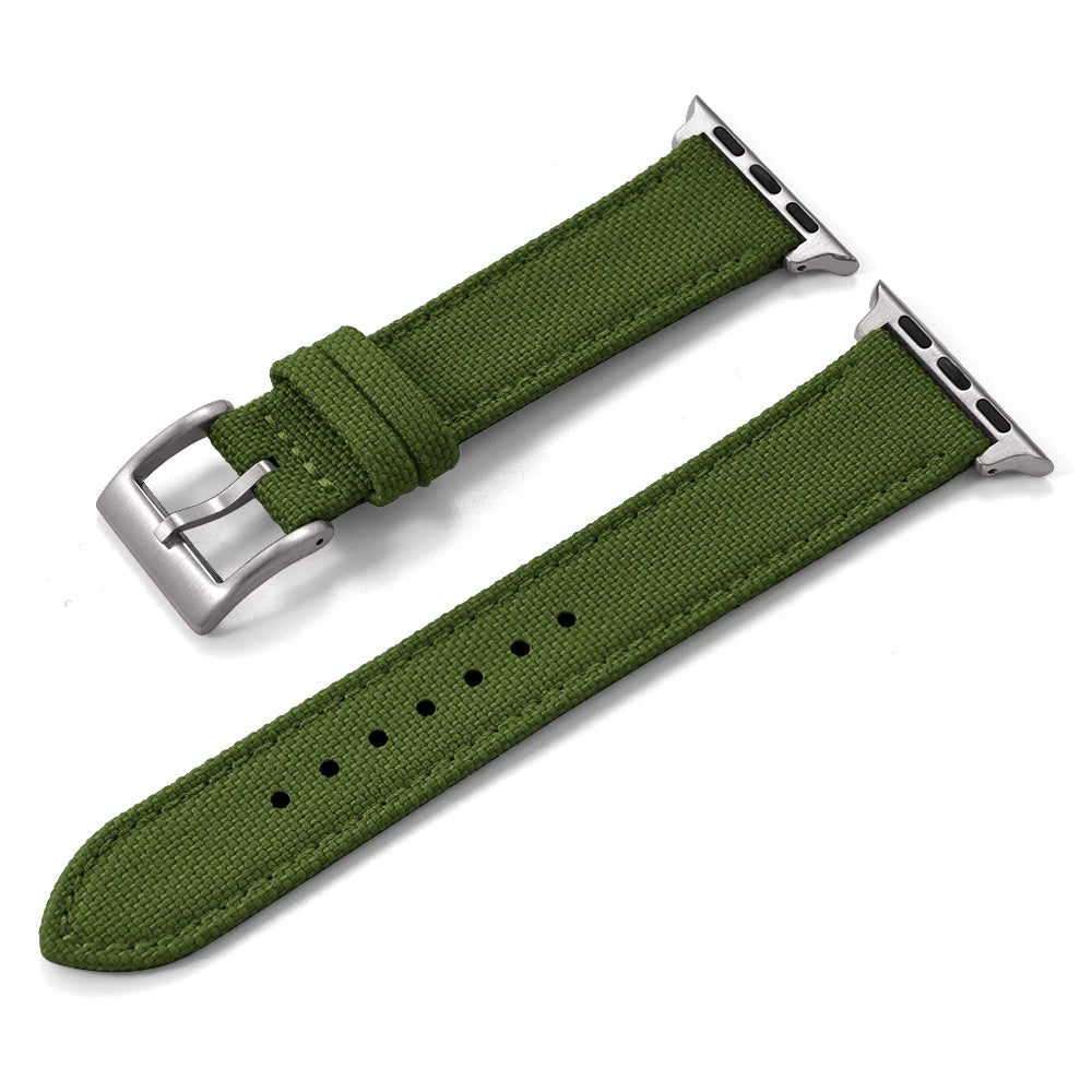 Sailcloth Leather Strap for Apple Watch (38-49mm)