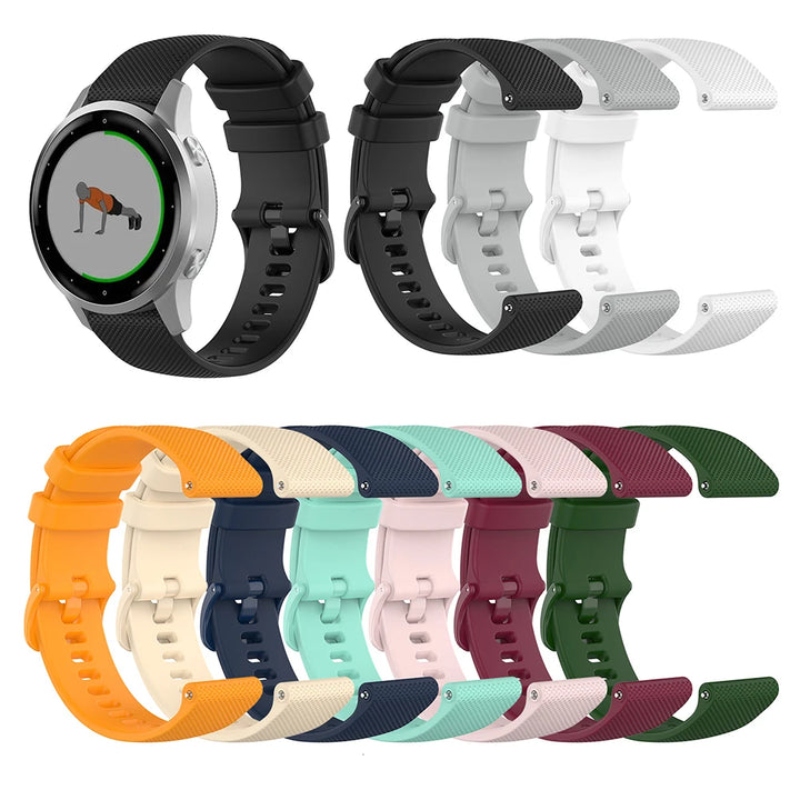 Silicone Watch Strap – 18–22mm for Garmin Vivoactive & Venu