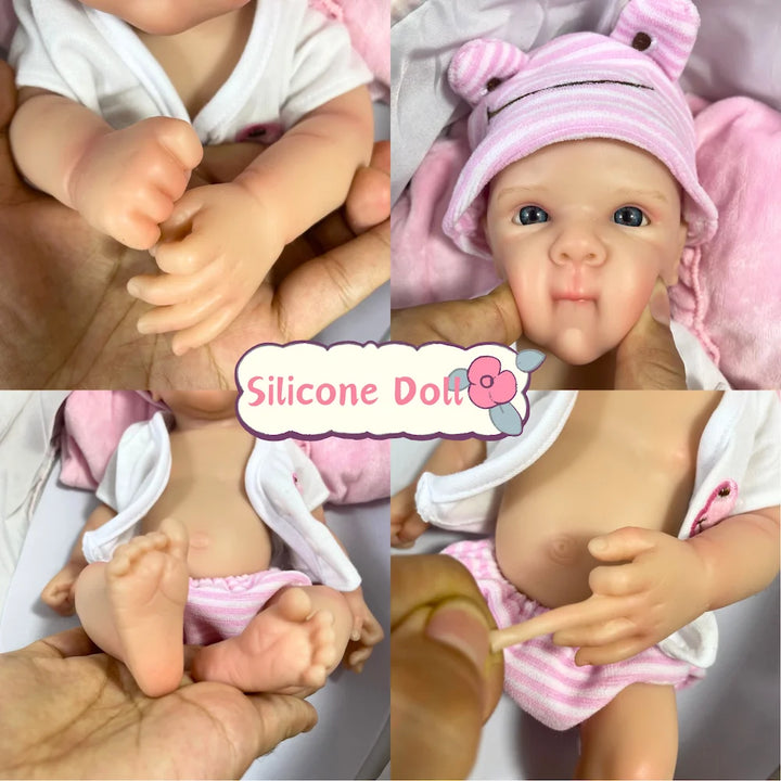 13″ Mini Bettie Full Silicone Reborn Baby Doll – Washable Lifelike Girl
